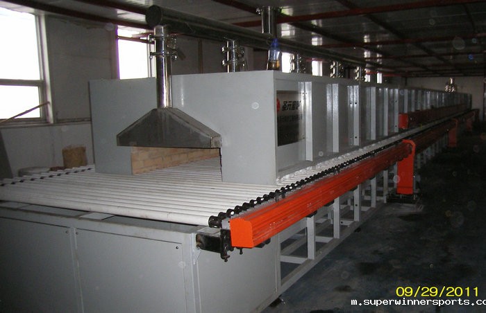 产品用途：特种陶瓷电热辊道窑，规格：1.2米×32米电加热